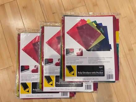 Photo of free Poly Dividers with Pocket NEW (Fair Lawn, NJ) #1