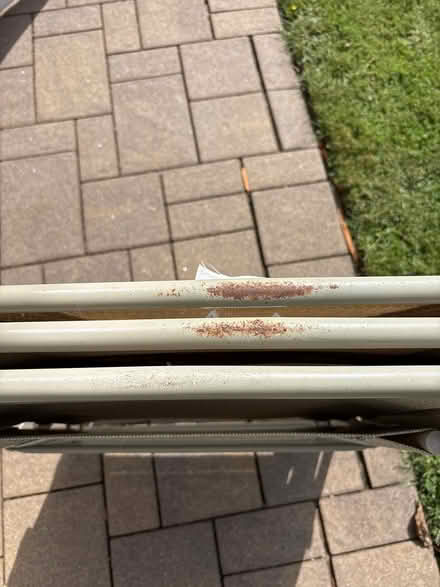 Photo of free Curb alert: 3 Folding patio chairs (Huntingdon Valley/Abington) #2