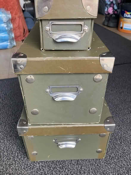 Photo of free Set of 3 small storage boxes (Raynes Park SW20 9) #1