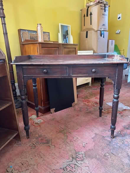 Photo of free Brown Wooden table c.1930 (Brook Green W14) #2