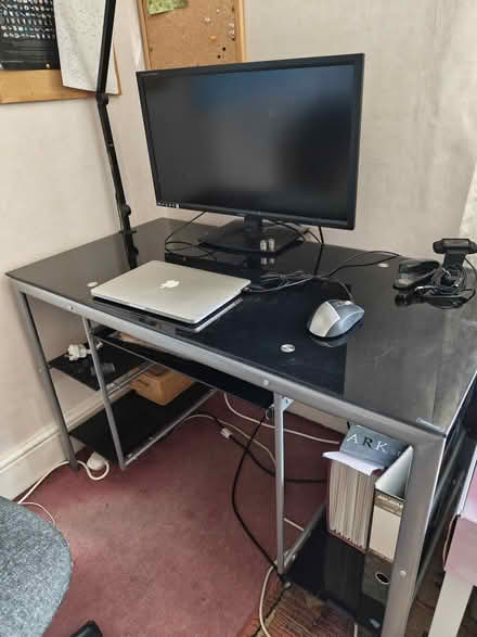 Photo of free Glass office/computer desk (Burnmill Farm LE16) #1
