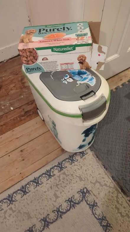 Photo of free Dog biscuit bin and dog food (Shirley, Southampton.) #1