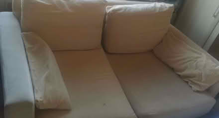 Photo of free Creamy Yellow 2 seat Sofa (Wanstead IG4) #1