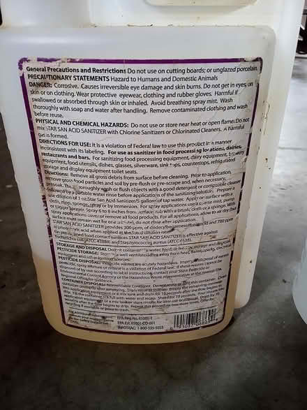 Photo of free Star San Sanitizer Cleaner (Winchester) #2