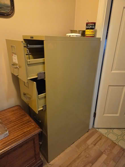 Photo of free 4 drawer metal file cabinet (401 longley rd groton MA) #2