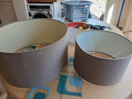 Photo of free 2 marching table lampshades (Melbourn Royston SG86) #1