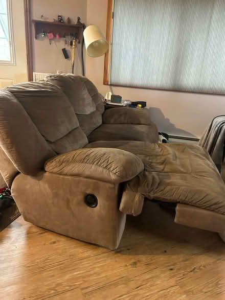 Photo of free Double recliner couch 62” long (Town of oneonta) #2