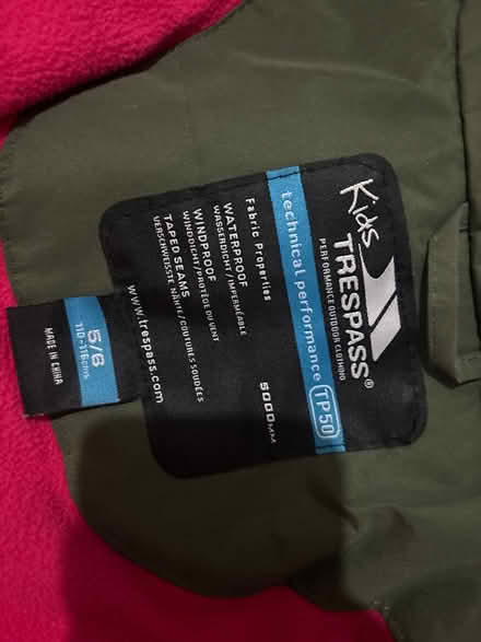 Photo of free Jacket 5/6 year (New DE22) #2