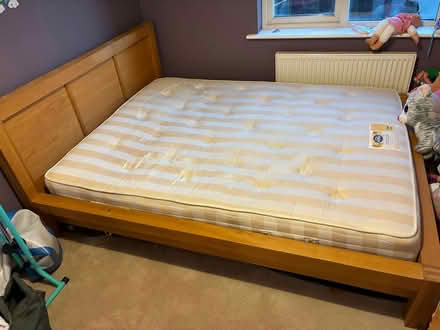 Photo of free Kind size bed frame and mattress (Blessington) #2