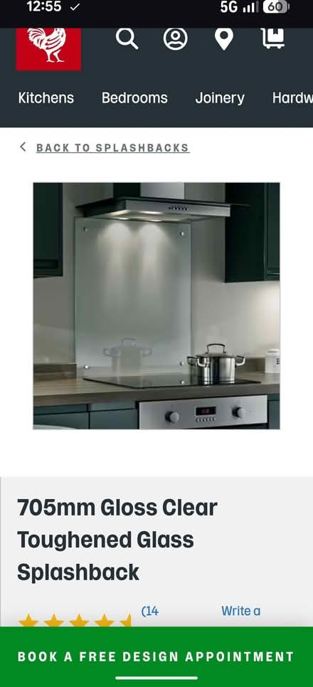 Photo of free Glass hob splashback (Craigiebuckler AB15) #1