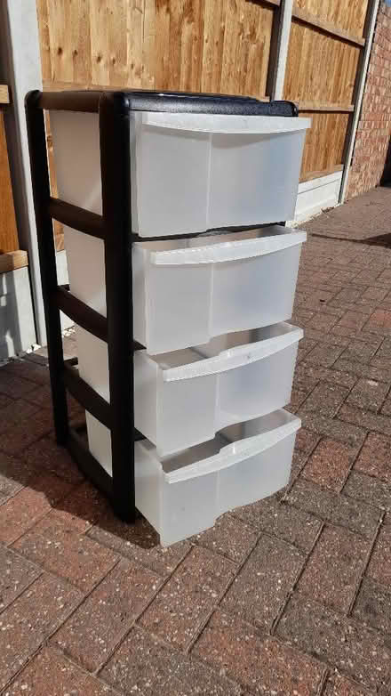 Photo of free Plastic 4 drawer unit (Stifford Clays RM16) #1