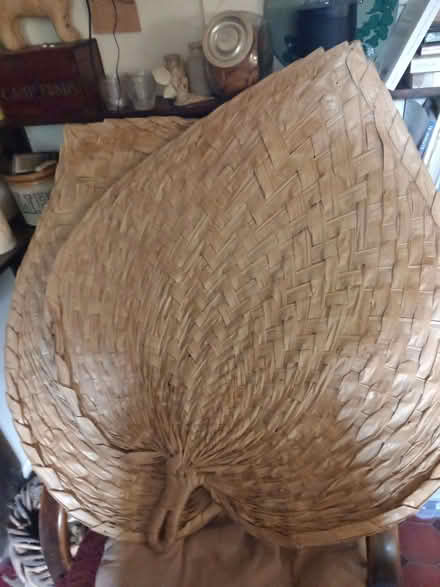 Photo of free vintage woven grass 'fans' (Kirkcaldy KY2) #1