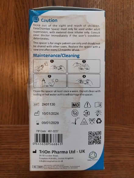 Photo of free Inhaler spacer device (St Helens TN35) #2