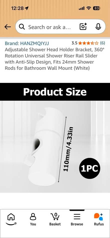 Photo of free Shower riser holder (Belle Vale L25) #2