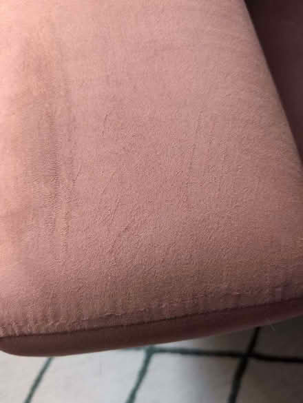 Photo of free Pink velvet loveseat sofa / large armchair (Seven Dials BN1) #2