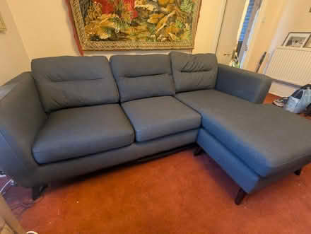 Photo of free Grey fabric sofa - 2 years old (Beeston - LS11) #3