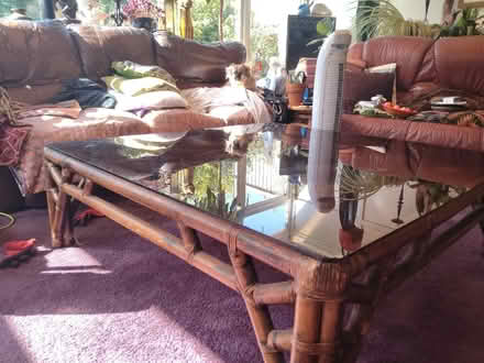 Photo of free Bamboo coffee/ Garden table (Barring close ME5) #4