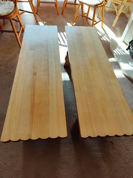 Photo of free Solid pine dining table & benches (Cwmbran NP44) #2