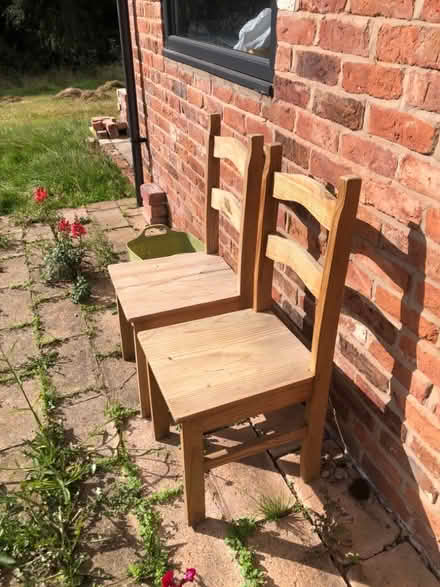 Photo of free Two wooden chairs (Horsebridge SY5) #3