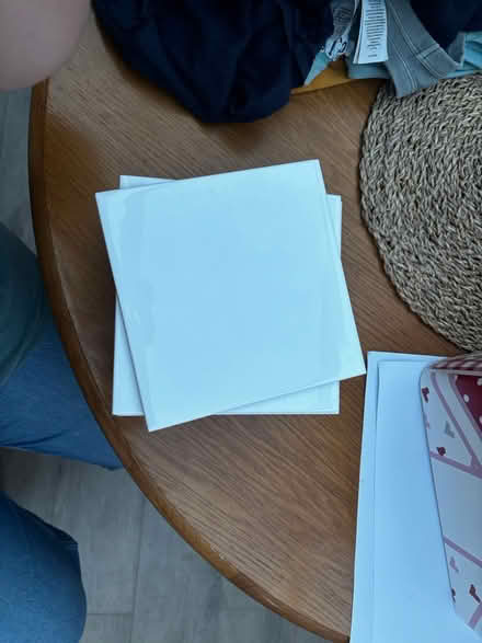 Photo of free 20 plain white porcelain tiles 15cm (Arborfield RG2) #2