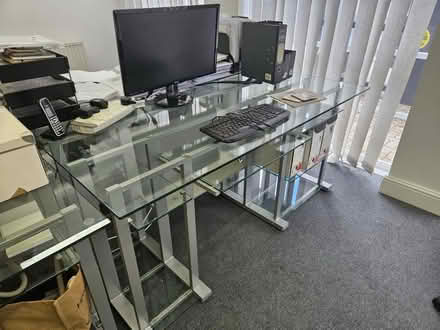 Photo of free Glass/metal office desks (Clapham SW12) #1