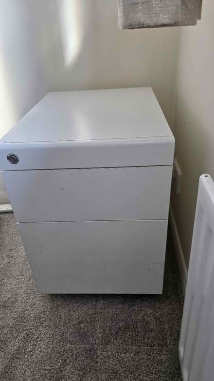 Photo of free White 2-Drawer Filing Cabinet (EH12 9JH) #1