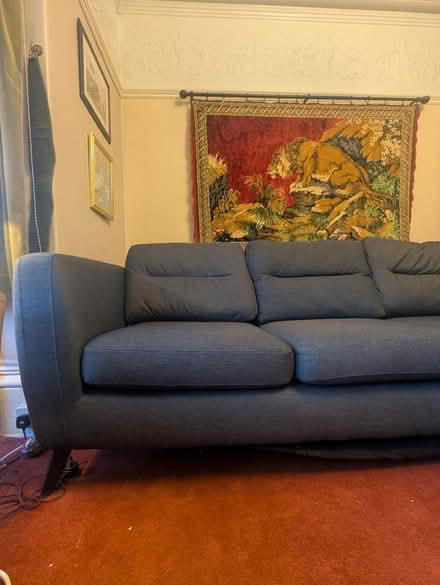 Photo of free Grey fabric sofa - 2 years old (Beeston - LS11) #2