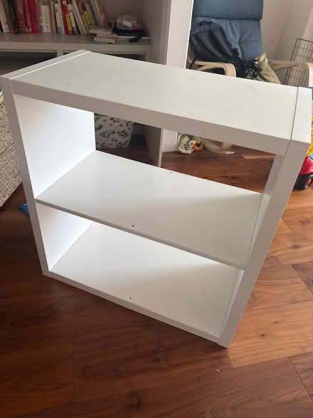 Photo of free White Kallax shelving unit (1 of 2) (SW12 0bn) #1