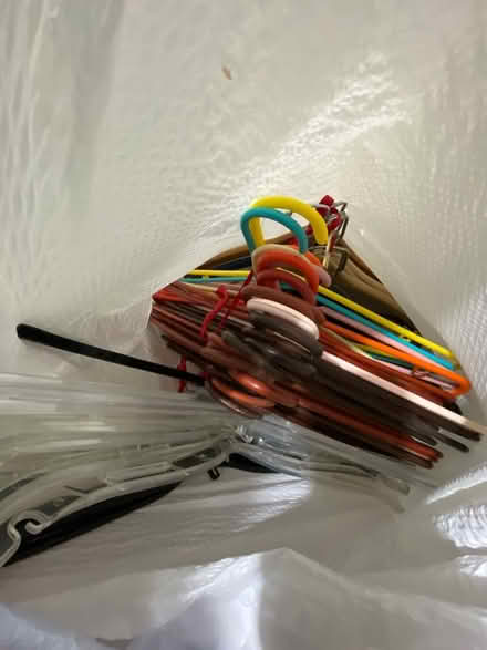 Photo of free Large bag of plastic hangars (Fanwood) #1