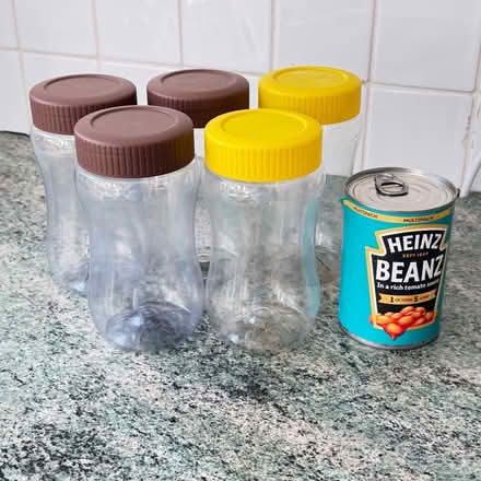 Photo of free 5 Plastic jars with lids (Tendring Green CO16) #1