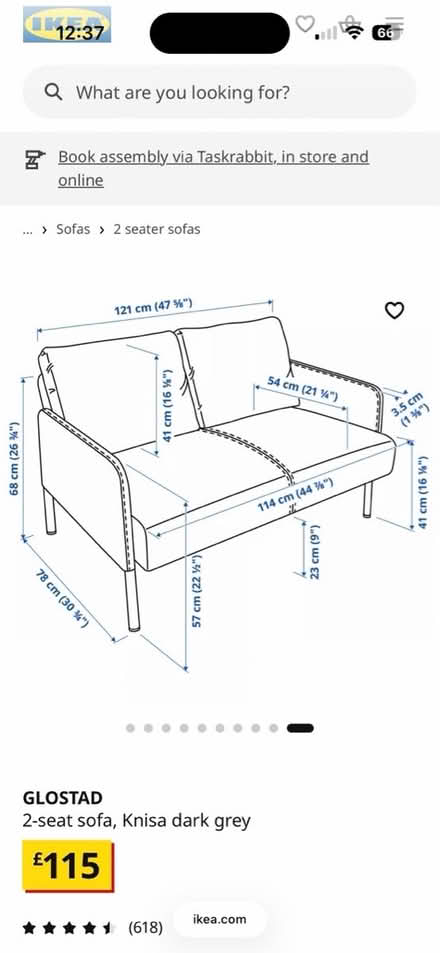 Photo of free 2Seater ikea sofa (Cr04uw) #1
