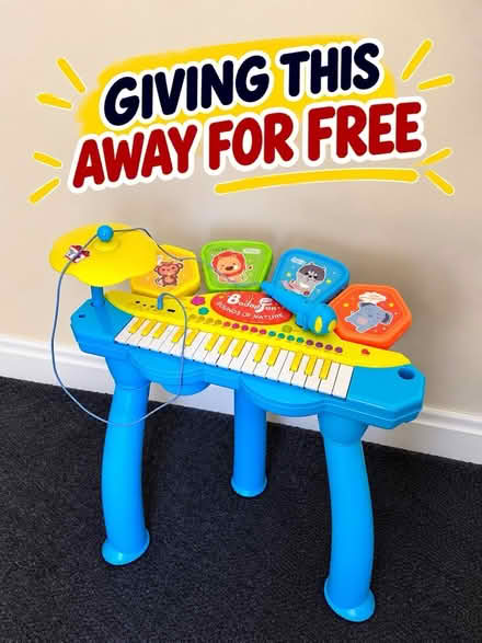 Photo of free Musical keyboard and drum for kids (B24) #1