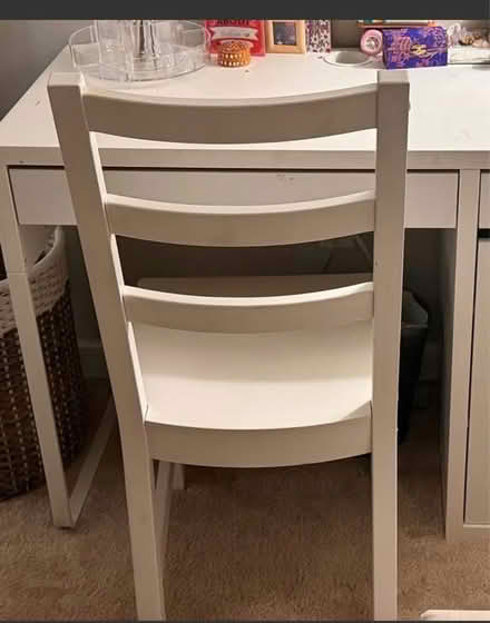 Photo of free White wooden ikea desk chair (Center City, Philly) #1
