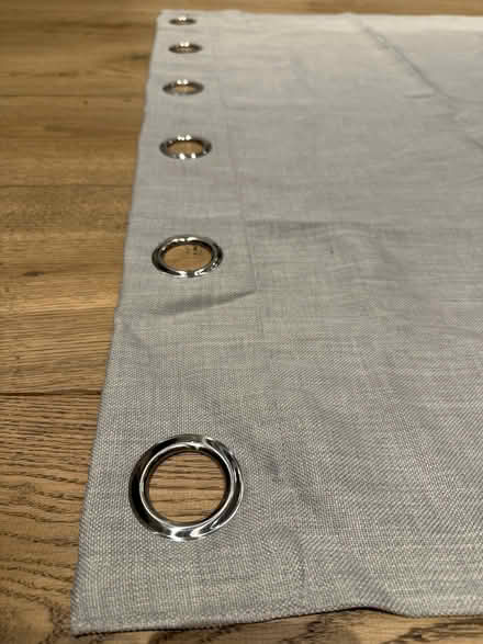 Photo of free Pair of light grey eyelet blackout curtains (Penge SE20) #2