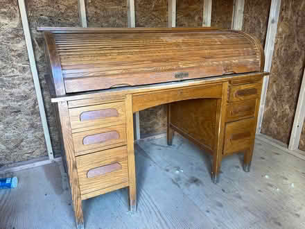 Photo of free Vintage Oak Roll-Top Desk (Canyon Rd) #2