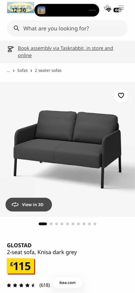 Photo of free 2Seater ikea sofa (Cr04uw) #2