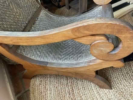 Photo of free Wood and Rattan Chair (Brigstock NN14) #3