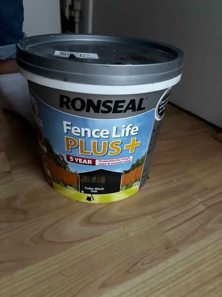 Photo of free Fence paint - Tudor black oak (Arborfield RG2) #1