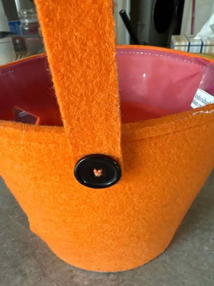 Photo of free Felt Pumpkin Candy Bucket (Providence Subdivision, Elgin) #2