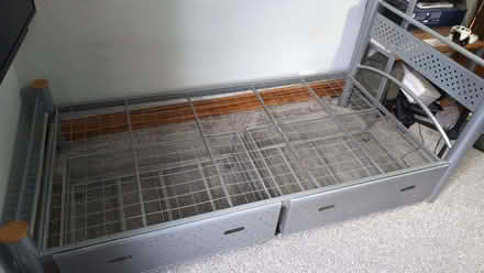 Photo of free Single metal bed frame with storage drawers (Caterham CR3) #1