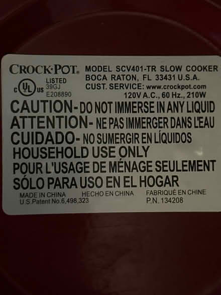 Photo of free 3 1/2 Qt Slow Cooker (Sunrise Manor/Eastside) #2