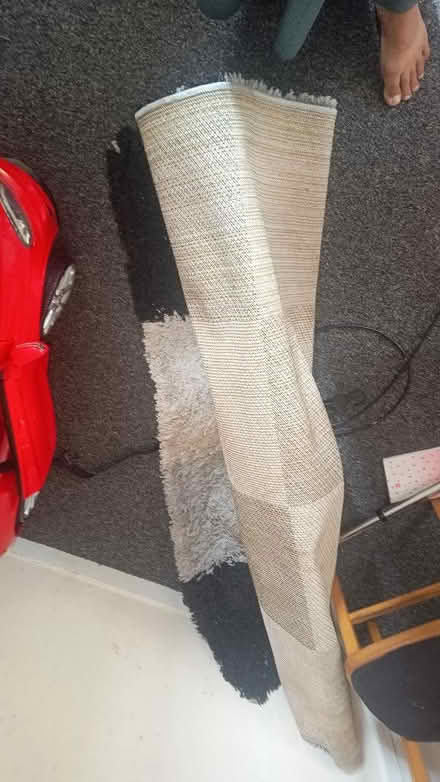Photo of free Rug black n white (Cann Hall E11) #1