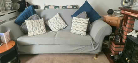 Photo of free 3 seater sofa and arm chair (Collier Row RM5) #1