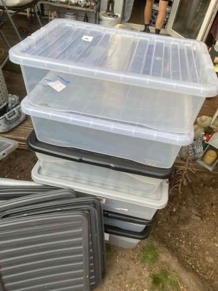 Photo of free Plastic storage boxes (Hampton TW12) #3