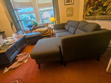 Photo of free Grey fabric sofa - 2 years old (Beeston - LS11) #4