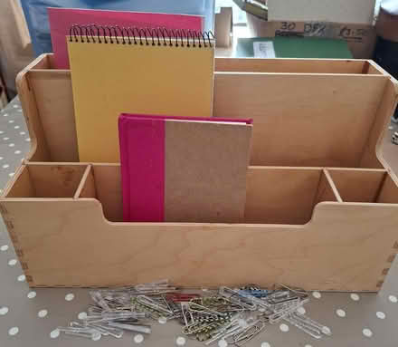 Photo of free Ikea wooden desk tidy & norepads (CB4 3) #1