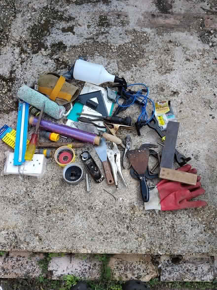 Photo of free Box of miscellaneous tools, etc. (Barnard's Green WR14) #2