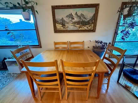Photo of free Dining table with 6 chairs (NW Portland, OR) #1