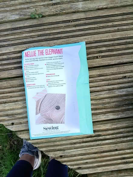 Photo of free Elephant sewing pattern unused (Barry) #2