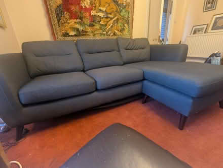 Photo of free Grey fabric sofa - 2 years old (Beeston - LS11) #1